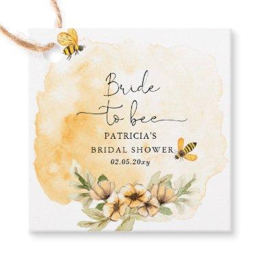 Bride To Bee Honeybee Floral  Favor Tags