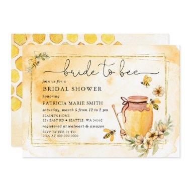 Bride To Bee Honeybee Floral