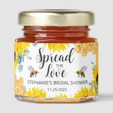 Bride To Bee Honeycomb Sunflower  Honey Jar Favors