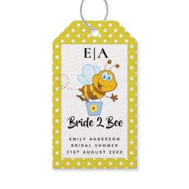Bride to BEE Wedding Bridal Shower Yellow Cute Gift Tags