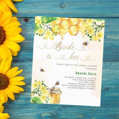 Bride to bee yellow honeycomb budget bridal shower