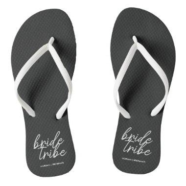 Bride Tribe | Bachelorette Bridesmaid Modern Flip Flops