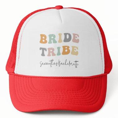 Bride Tribe Bachelorette Party 90s Retro Custom Trucker Hat