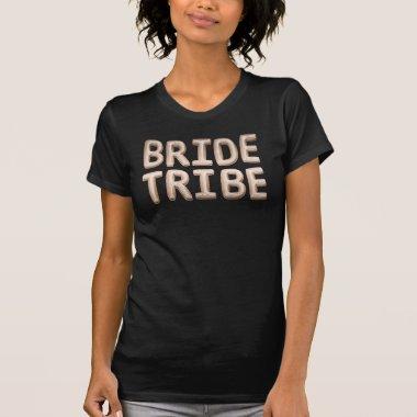 Bride Tribe Black Rose Gold Bachelorette Party T-Shirt