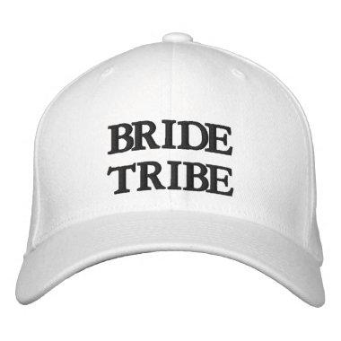 Bride Tribe black white elegant chic wedding Embroidered Baseball Cap