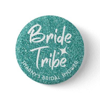 Bride Tribe Bridal Shower Pin Turquoise