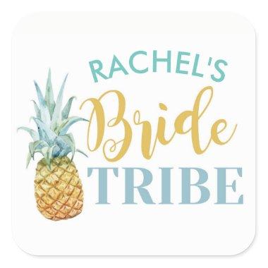 BRIDE Tribe Bridal Shower Stickers Pineapple Luau