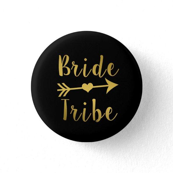 Bride Tribe Bridesmaid Gold button