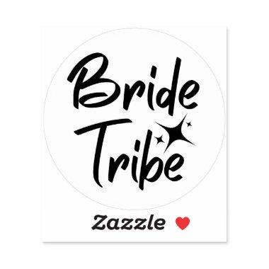 Bride Tribe calligraphic clear vinyl sticker