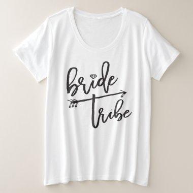 Bride Tribe Diamond Bridal Party Stylish Wedding Plus Size T-Shirt