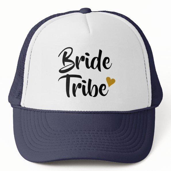 Bride Tribe Gold Heart Bachelorette Trucker Hat