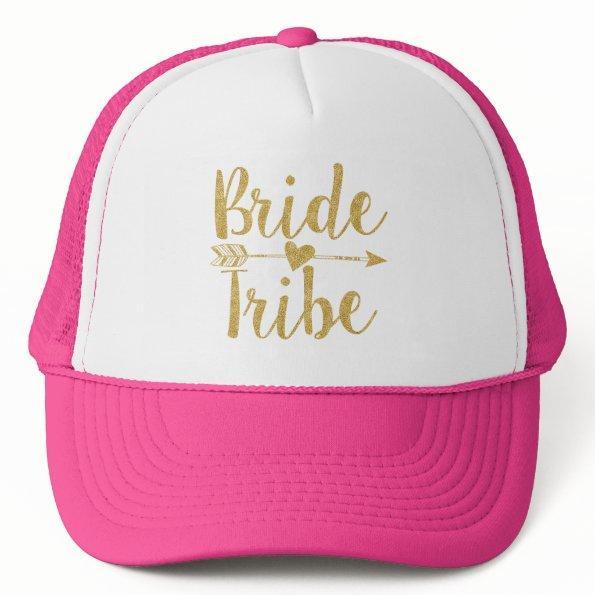 Bride Tribe|Golden Glitter-Print Trucker Hat