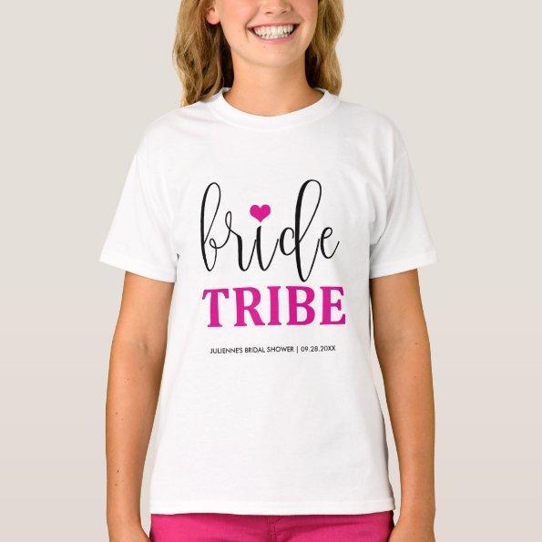 Bride Tribe Hot Pink Bridal Shirt for Flower Girl