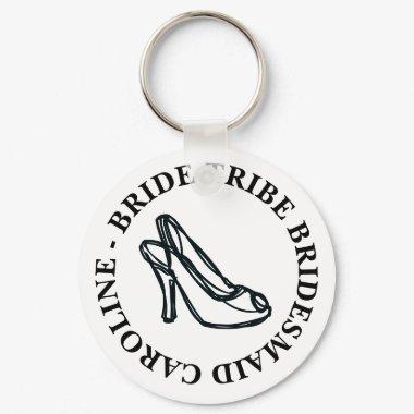 Bride Tribe ladies shoe bachelorette party favor Keychain