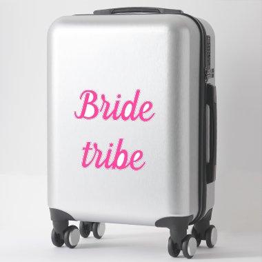 Bride Tribe Pink Bridal Team Custom Text Wedding Sticker