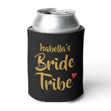 Bride Tribe Red Heart Bridal Shower Can Cooler