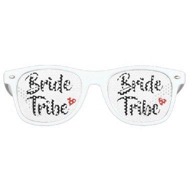 Bride Tribe Red Heart Retro Sunglasses