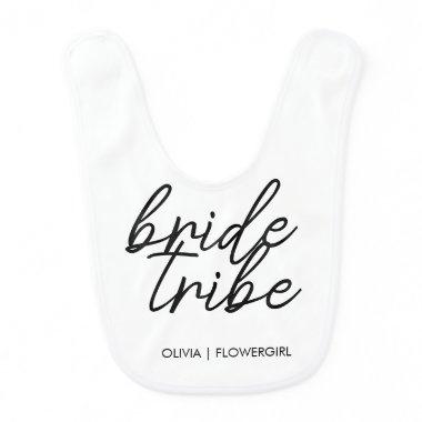 Bride Tribe | Wedding Flower Girl Modern Baby Bib