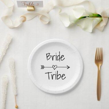 Bride Tribe wedding party custom Paper Plates