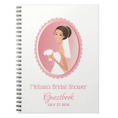 Bride Wedding Attire Bridal Shower Guestbook Notebook