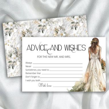 Bride Wedding Gown Advice and Wishes Bridal Shower Stationery
