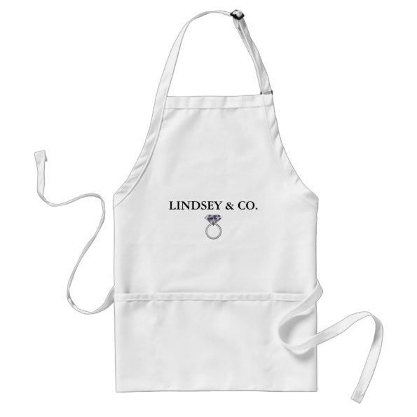 BRIDE Wedding Ring Shower Party Personalized Adult Apron
