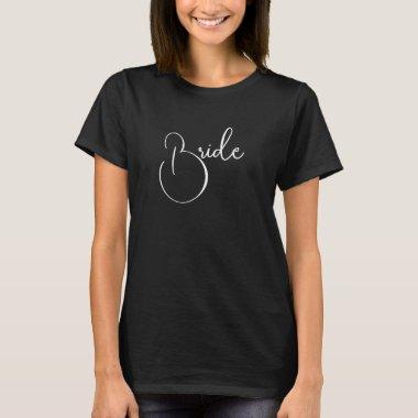 Bride White Script Wedding T-Shirt