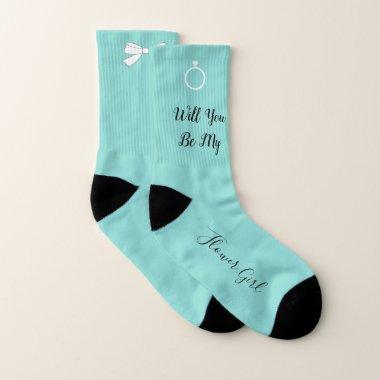 BRIDE Will You Be My Flower Girl Party Socks