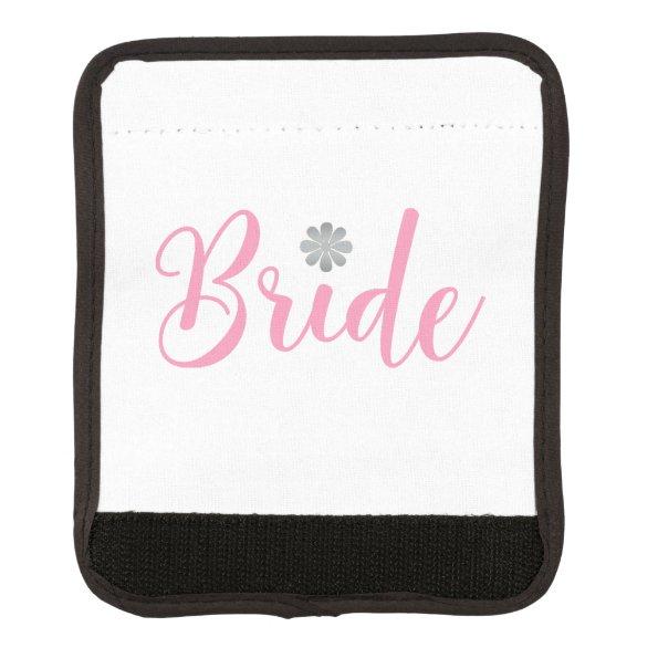 Bride-with-gold-flower-pink2 Luggage Handle Wrap