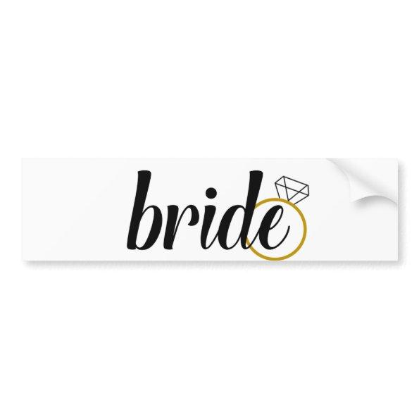 Bride with Ring Bumper Sticker
