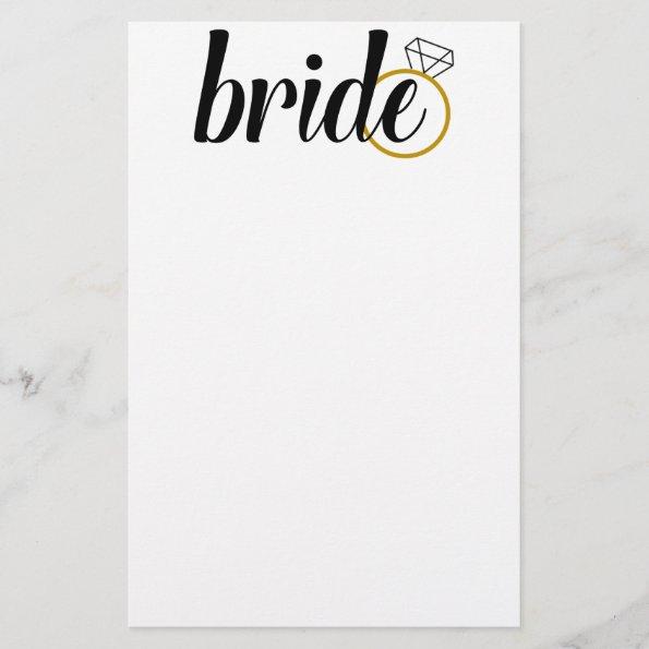 Bride with Ring Stationery