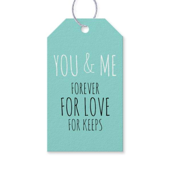 BRIDE You And Me Forever Wedding Suite Party Gift Tags