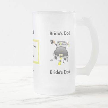 Bride's Dad Glass Beer Mug Template