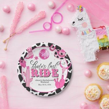 Bride's Last Ride Custom Paper Plates