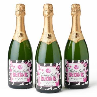 Bride's Last Ride Sparkling Wine Bottle Label - Cu