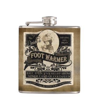 Bride's Vintage Foot Warmer Hip Flask