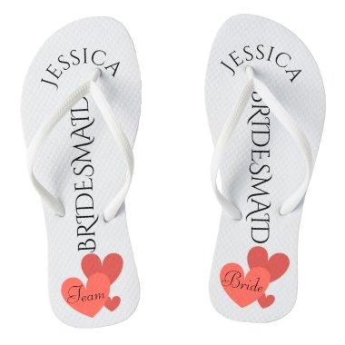 Bridesmaid Beach Wedding | Team Bride Flip Flops