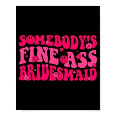 Bridesmaid Bride Squad  Groovy Bachel Poster