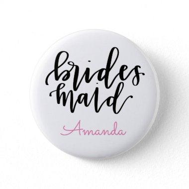 Bridesmaid Button - Personalize Name