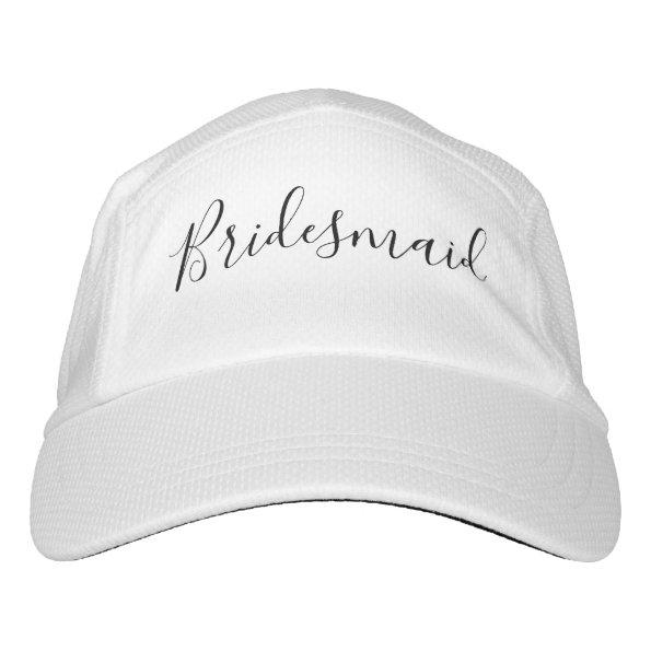 Bridesmaid Calligraphy Typography Script Wedding Hat