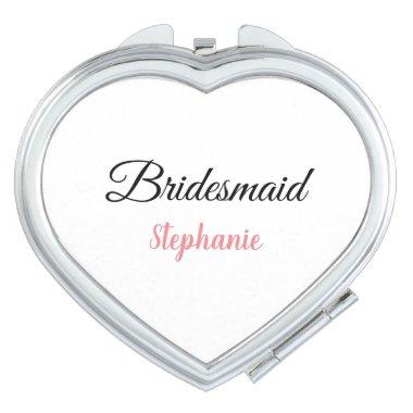 Bridesmaid Custom Name Wedding Party Favor Gift Compact Mirror
