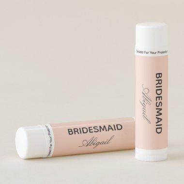 Bridesmaid Gift - Elegant Pink Label - Lip Balm