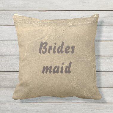 Bridesmaid Gift Sandy Beach Elegant Custom 2022 Outdoor Pillow