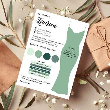 Bridesmaid info  template Proposal