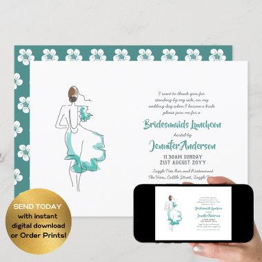 Bridesmaid Luncheon, Tea , Brunch Invitations Chic