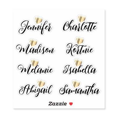 Bridesmaid Names Personalized Vinyl Decal Sticker