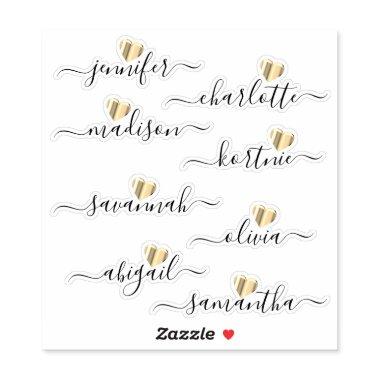 Bridesmaid Names Personalized Vinyl Decal Stickers