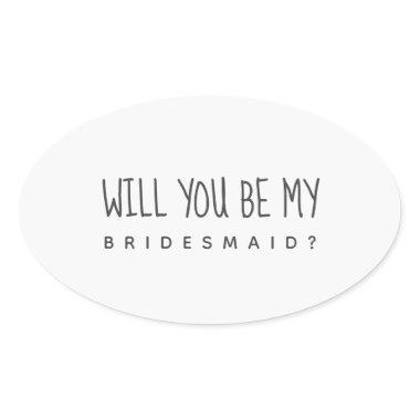 Bridesmaid Proposal Black and White Custom Sticker