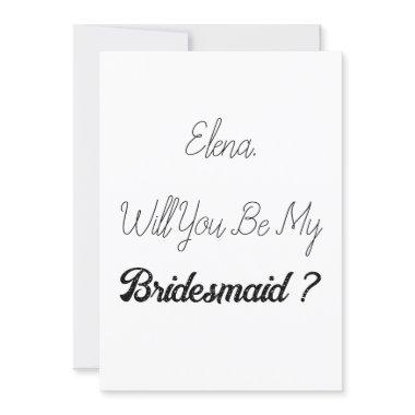 Bridesmaid Proposal Elegant Simple Cool Wedding