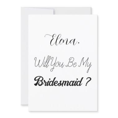 Bridesmaid Proposal Elegant Simple Trendy Wedding